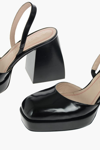 Slingback in pelle Tacco Spesso 10cm