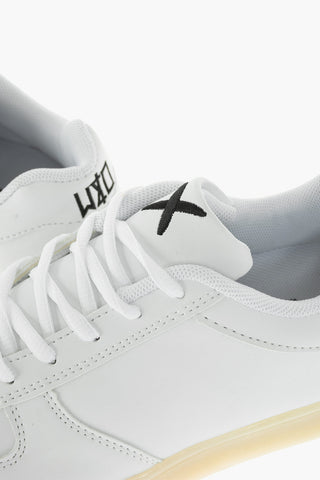 faux leather sneakers with lights in the sole