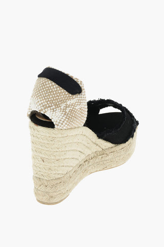 10,5cm Cotton BLUMA Wedge espadrilles with rafia sole