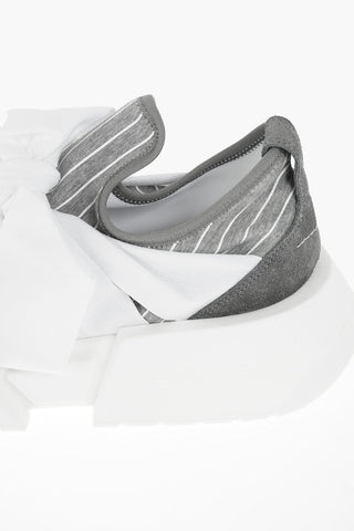 MM6 bow-embellished slip-on sneakers