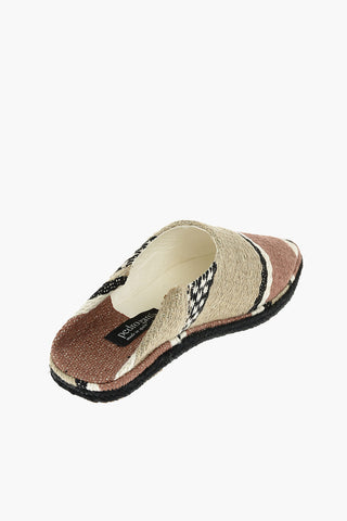 striped flax and Jute LAMYA babouche