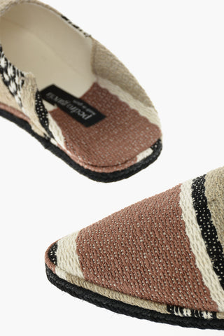 striped flax and Jute LAMYA babouche