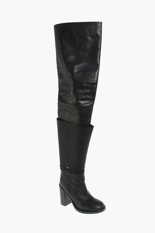 MM6 10,5cm adjustable tumbled leather boots