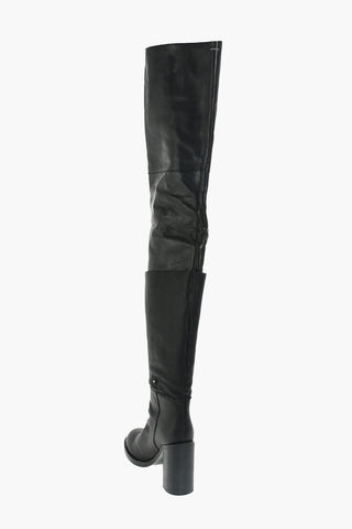 MM6 10,5cm adjustable tumbled leather boots