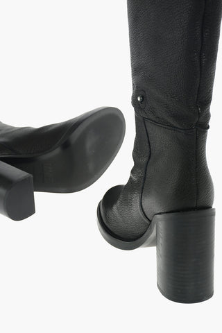 MM6 10,5cm adjustable tumbled leather boots