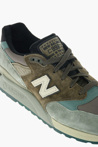 suede leather and fabric 998 sneakers