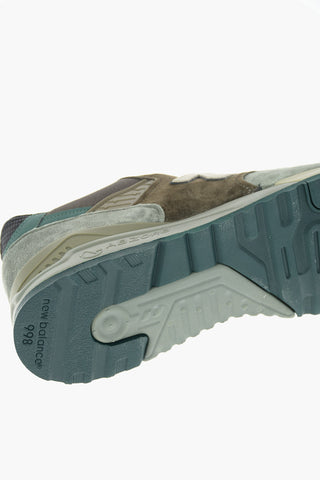 suede leather and fabric 998 sneakers