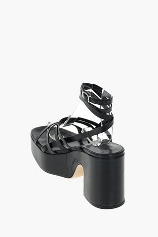 9.5cm leather PAMELA Chunky Heel Ankle-strap sandals