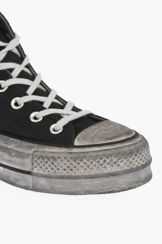 ALL STAR CHUCK TAYLOR Sneakers alte in cotone con Platform 4cm