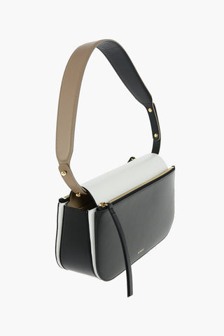 Two Tone Leather JULIE DELUXE Shoulder Bag