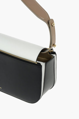 Two Tone Leather JULIE DELUXE Shoulder Bag