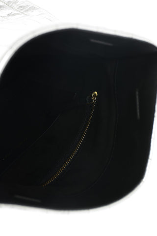 Pouch in Pelle Lamè con Chiusura Magnetica