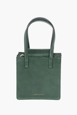 Borsa a Mano SQUARE in Pelle Stampa Lizard