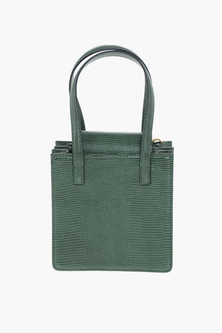 Borsa a Mano SQUARE in Pelle Stampa Lizard