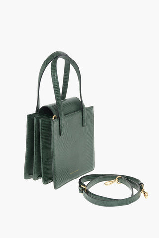 Borsa a Mano SQUARE in Pelle Stampa Lizard