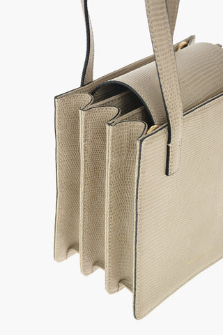 Lizard Printed Leather SQUARE Hand Bag