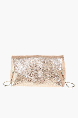 Swarovski Strap Lamè Leather Shoulder Bag