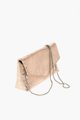 Swarovski Strap Lamè Leather Shoulder Bag
