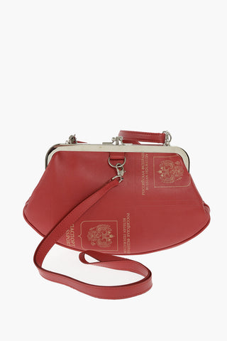 Pouch RUSSIA in Pelle con Stampa e Tracolla Removibile