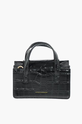 Borsa a Mano SQUARE MINI in Pelle Stampa Croco