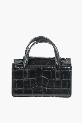 Borsa a Mano SQUARE MINI in Pelle Stampa Croco
