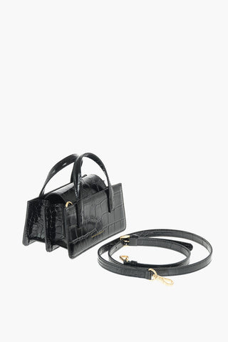 Borsa a Mano SQUARE MINI in Pelle Stampa Croco
