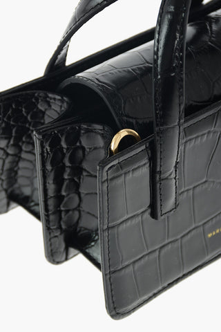 Borsa a Mano SQUARE MINI in Pelle Stampa Croco