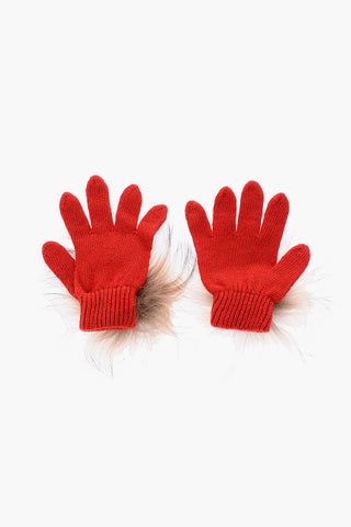gloves with real fur details