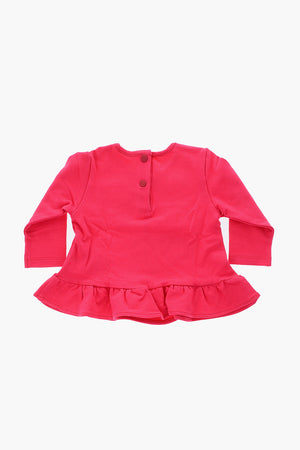 crew-neck AURORA sweatshirt enriched by embroidered patches