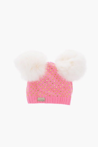 EST.1978 cappello ABIRA con strass e dettagli in vera pelliccia