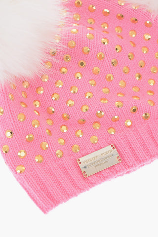 EST.1978 cappello ABIRA con strass e dettagli in vera pelliccia