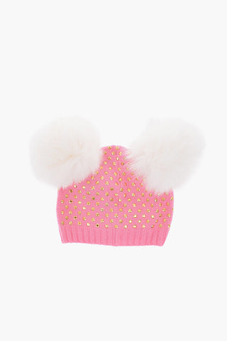 EST.1978 cappello ABIRA con strass e dettagli in vera pelliccia