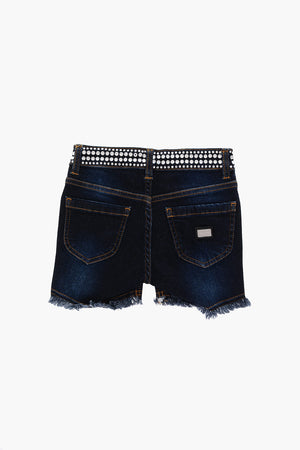 EST.1978 rhinestone embellishment stretch denim shorts