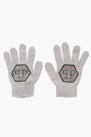 rhinestone detail gloves
