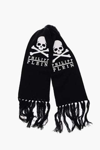 wool HERMION scarf with fringes