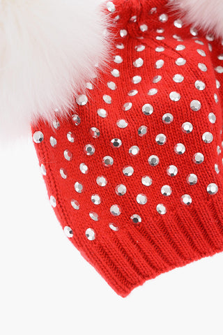 EST.1978 cappello ABIRA con strass e dettagli in vera pelliccia