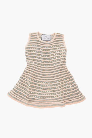 EST.1978 all over jewels lurex sleveless dress