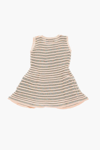 EST.1978 all over jewels lurex sleveless dress