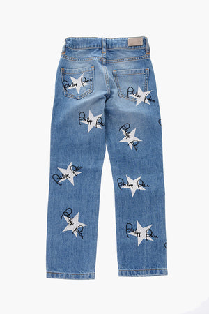 EST.1978 boyfriend fit COLLYN jeans with with rhinestone logo