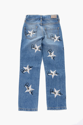 EST.1978 boyfriend fit COLLYN jeans with with rhinestone logo