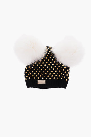 EST.1978 cappello ABIRA con strass e dettagli in vera pelliccia