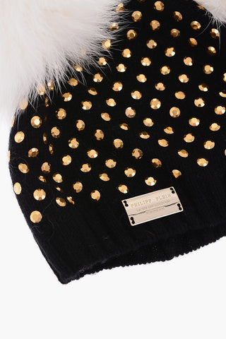 EST.1978 cappello ABIRA con strass e dettagli in vera pelliccia