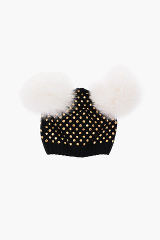 EST.1978 cappello ABIRA con strass e dettagli in vera pelliccia