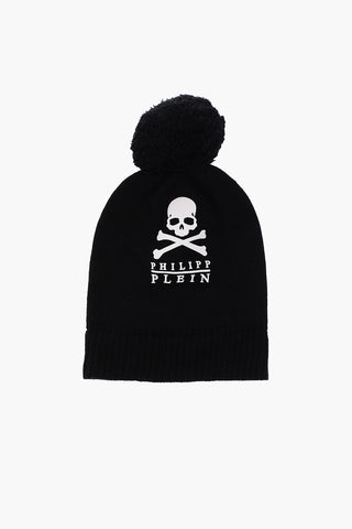 wool beanie with pom pom