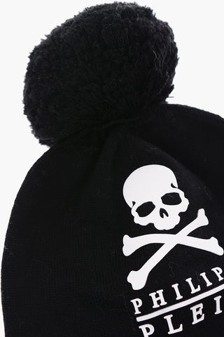 wool beanie with pom pom