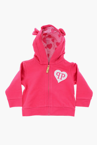 Hoodie AMELIA sweatshirt with zip closure