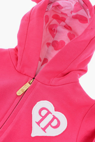 Hoodie AMELIA sweatshirt with zip closure