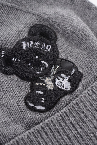 EST.1978 teddy bear embroidered GOTHIC PLEIN beanie