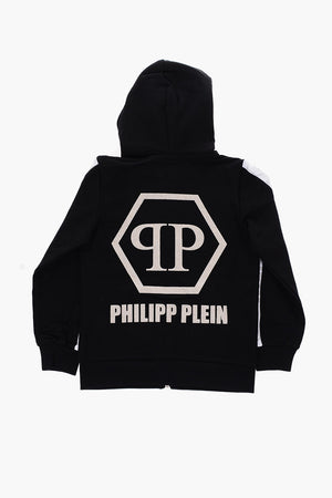 hooded sweatshirt with rhinestone details