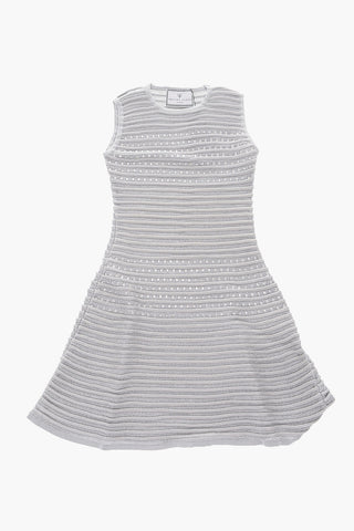 EST.1978 all over jewels lurex sleveless mini dress